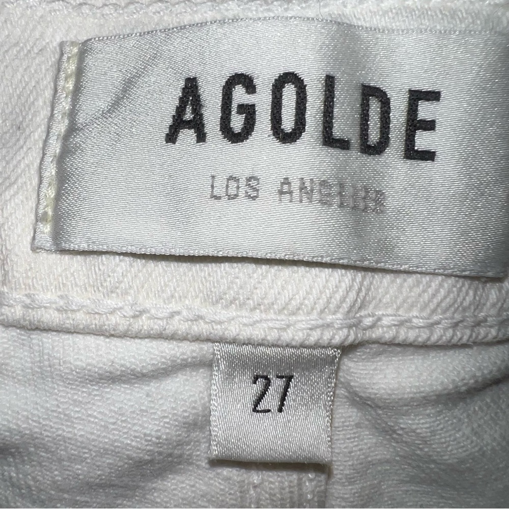 Agolde Nico High Rise Slim Leg Jeans White Women's Size 27 - Picture 6 of 12